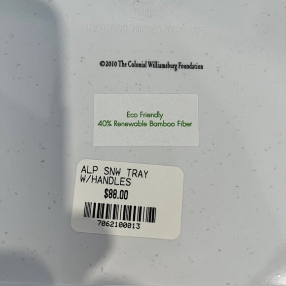 Mariposa Colonial Williamsburg Foundation Red Alpine Snowflake Tray with Box - Picture 6 of 9